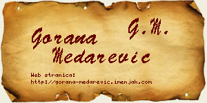 Gorana Medarević vizit kartica